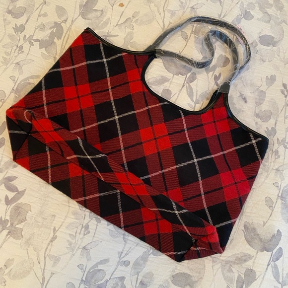 NWT Victoria’s Secret Flannel Tote Bag - Picture 3 of 9